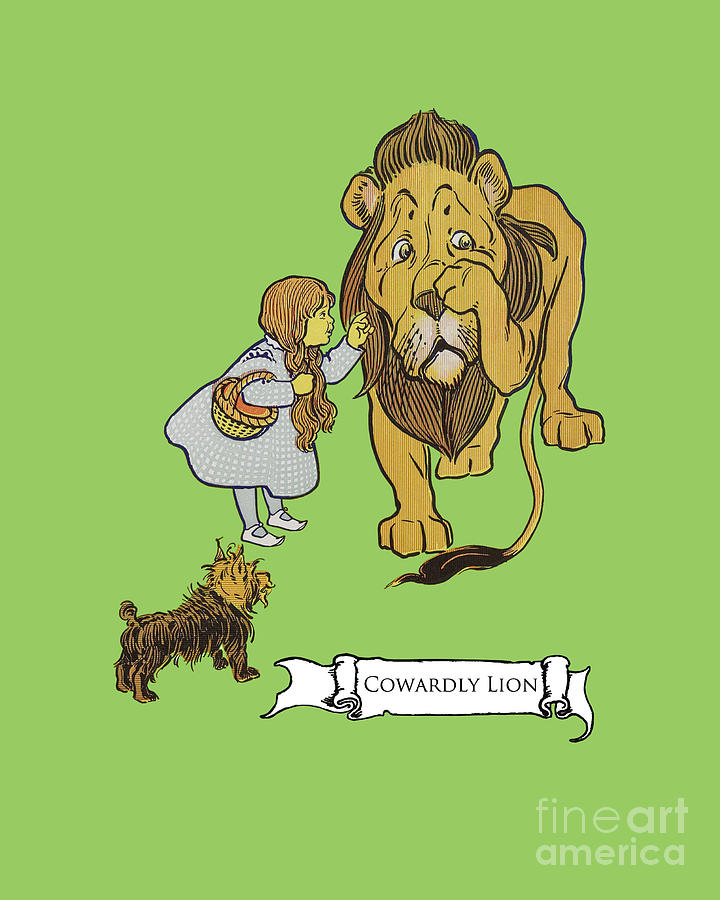 The Wizard Of Oz Digital Art - The wizard of oz Dorothy and the Cowardly Lion by Madame Memento
