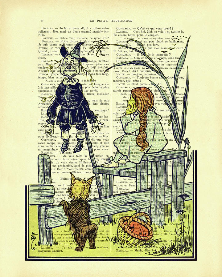The Wizard Of Oz Digital Art - The Wizard of Oz Dorothy, the Tin Man and Toto by Madame Memento