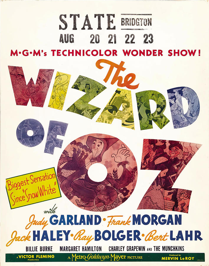 The Wizard of Oz, -h 1939 - art by Al Hirschfeld Mixed Media by Movie World Posters
