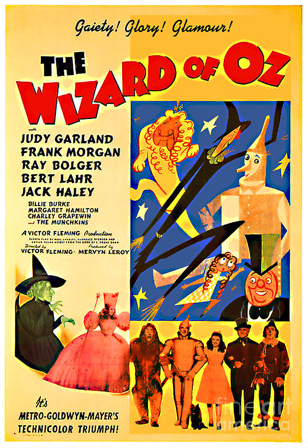 The Wizard of Oz Vintage Film Poster 1939 Painting by Michael Collins ...