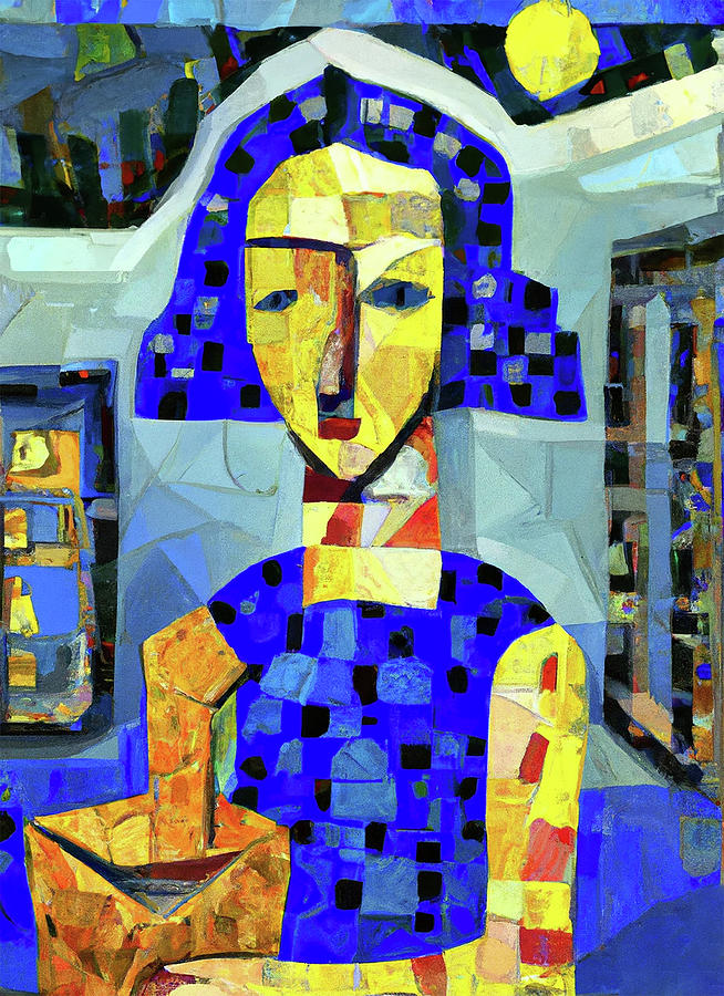 The Woes of the Blue Lady Painting by Richard Day