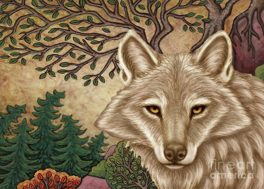 The Wolf Knows Painting by Amy E Fraser