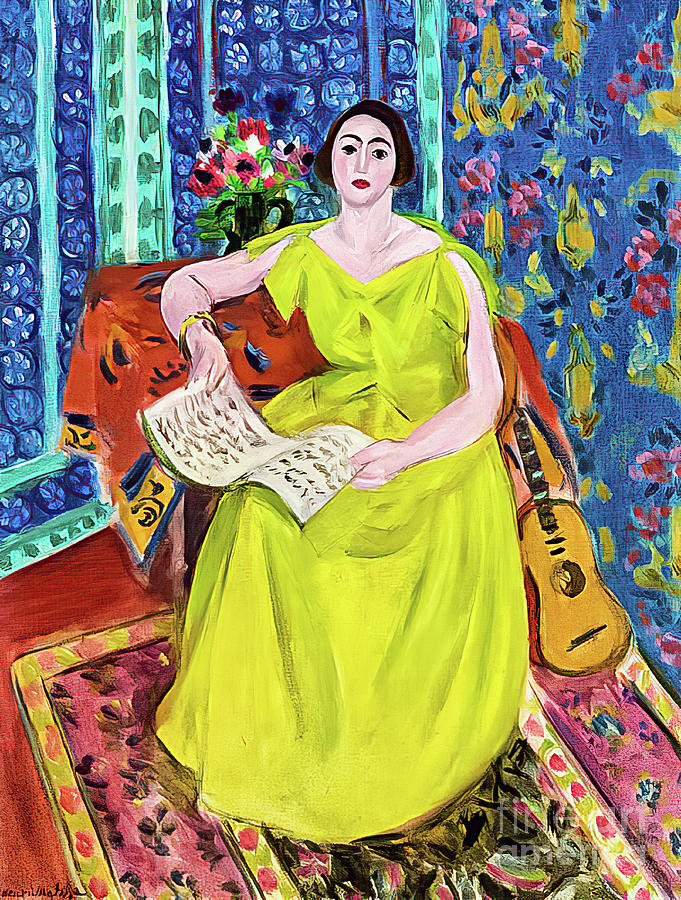 Afscheiden abstract Waarschuwing The Woman in Yellow by Henri Matisse 1923 Painting by Henri Matisse - Fine  Art America