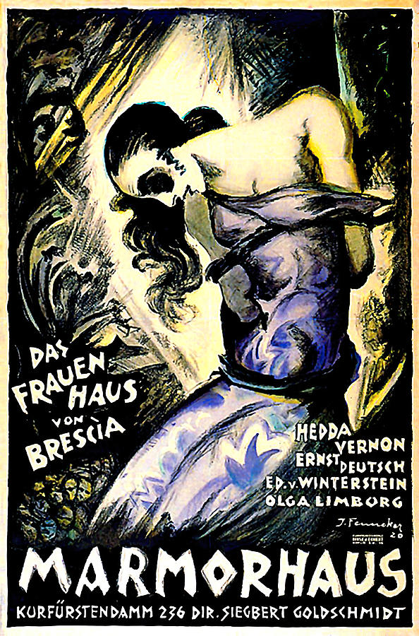 The Women House of Brescia, 1920 - art by Josef Fenneker Mixed Media by Movie World Posters