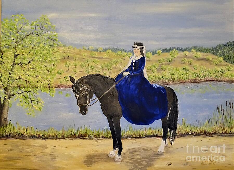 The Women in Blue Painting by Lisa Rose Musselwhite