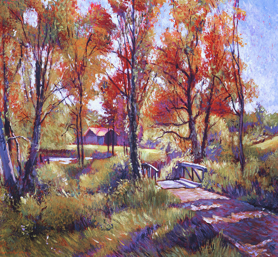 The Wooden Bridge Painting by David Lloyd Glover