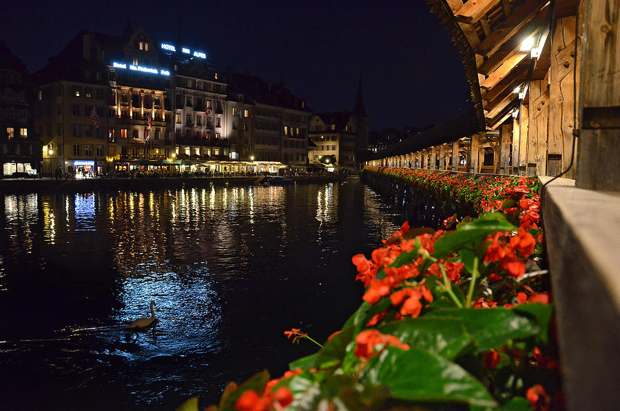 The Wooden Bridge in Lucerne Photograph by Federica Grassi