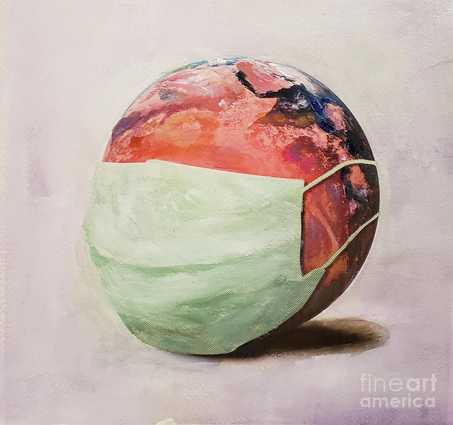 The World on Lockdown Painting by Donna Walsh