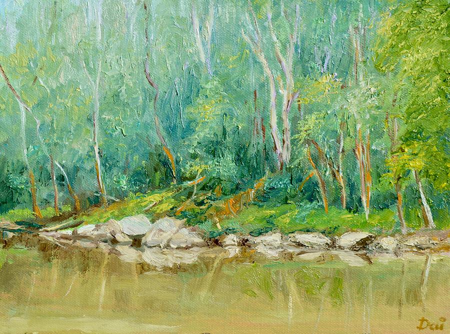 The Yarra River at Ivanhoe East Painting by Dai Wynn