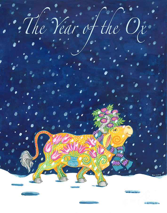 Winter Painting - The Year of the Ox by Nonna Mynatt