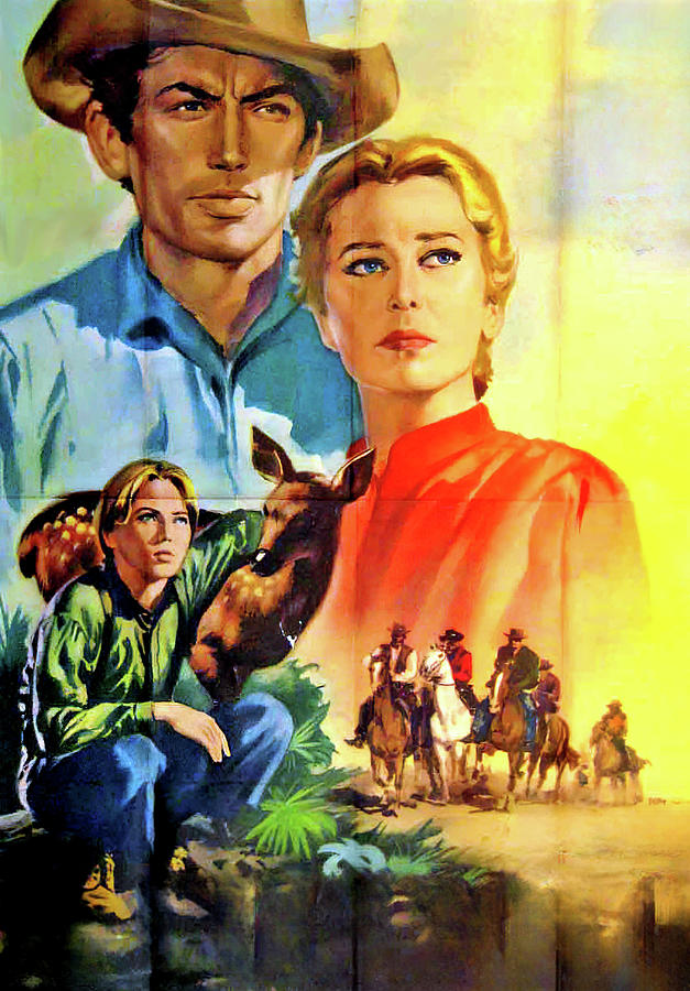 Gregory Peck Painting - The Yearling, 1946, movie poster painting by Movie World Posters