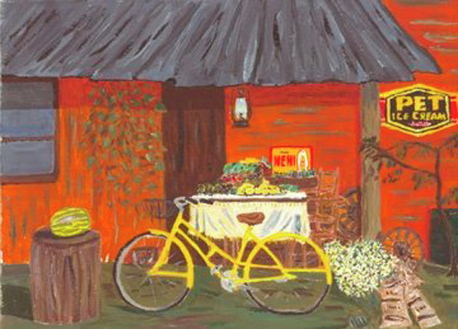 The Yellow Bike Painting by John Macarthur