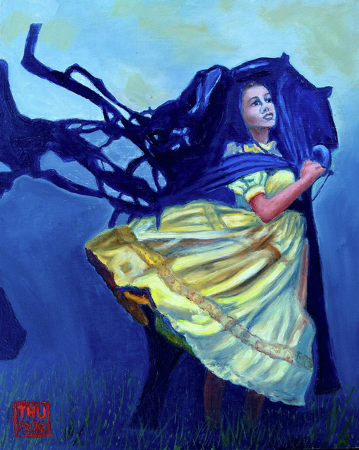 The Yellow Dress Painting by Thu Nguyen