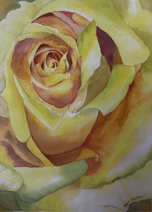 The Yellow Rose of Friendship  Painting by Tara Moorman