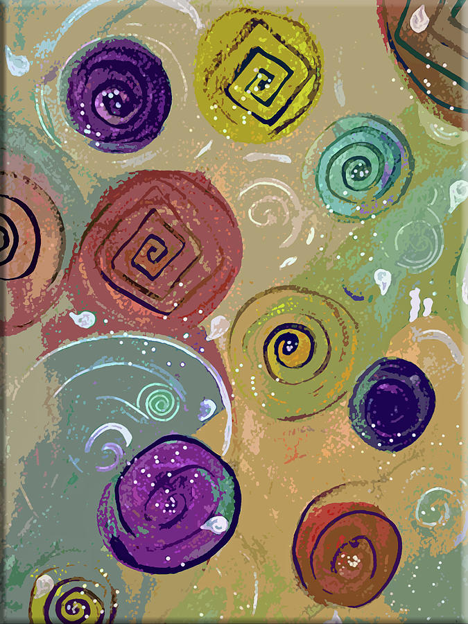 The Yellow Spiral Abstract Painting by Lisa Kaiser