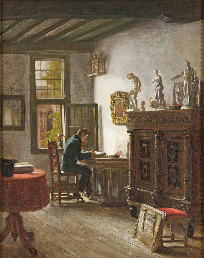 The young artist  Painting by Woutherus Mol