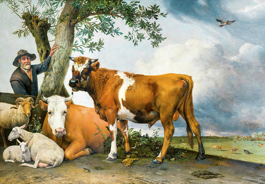 The Young Bull by Paulus Potter 1647 Painting by Paulus potter The Young Bull by Paulus Potter 1647 Painting by Paulus potter