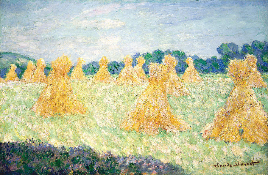 Claude Monet Painting - The Young Ladies of Giverny  Sun Effect  by Claude Monet