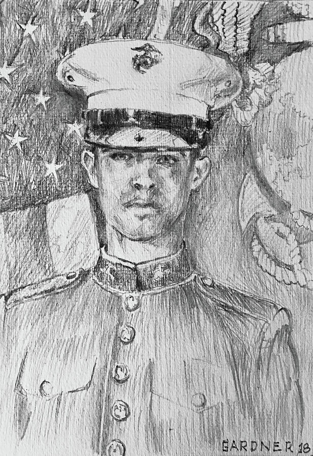The Young Marine Drawing