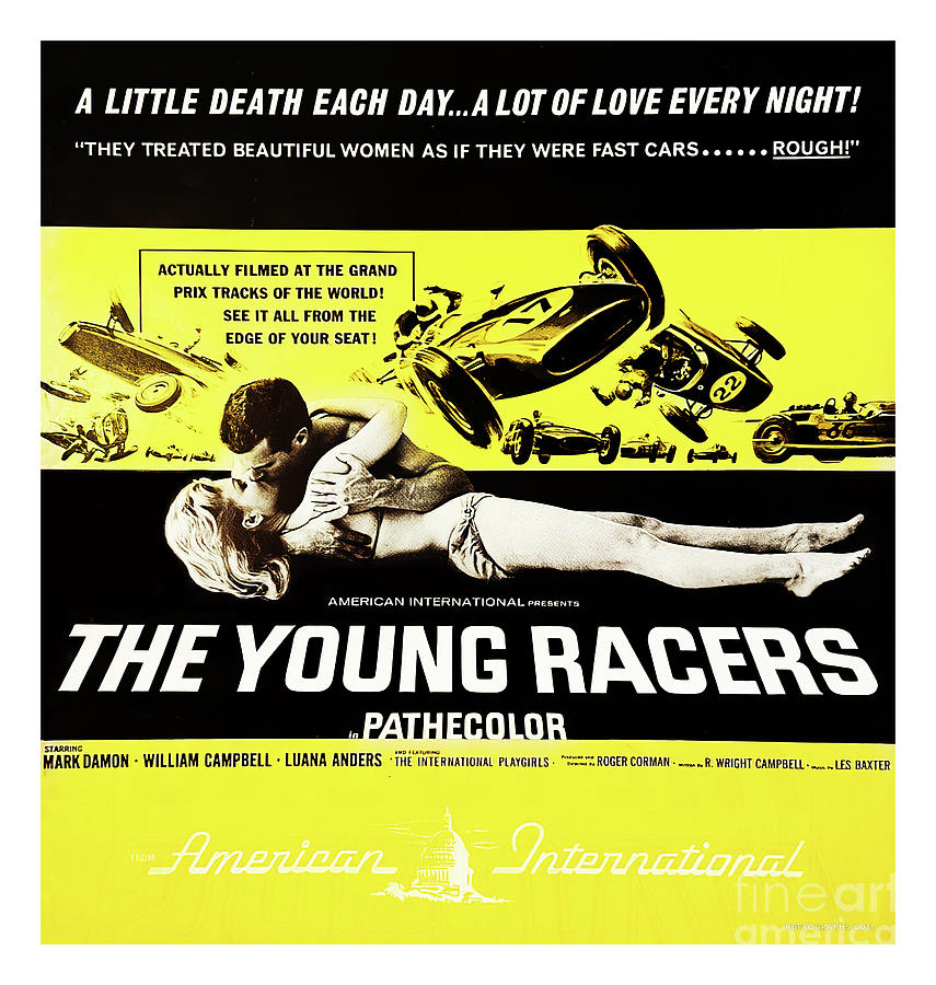 The Young Racers, 1960s movie poster Mixed Media by Retrographs