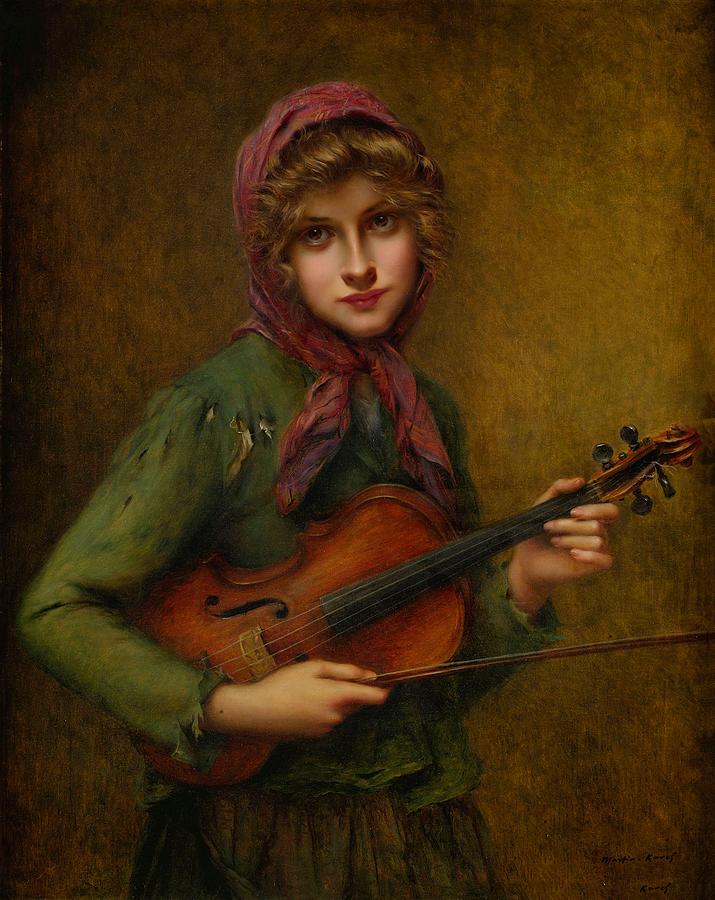 The Young Violinist Painting by Francois Martin-Kavel - Fine Art America