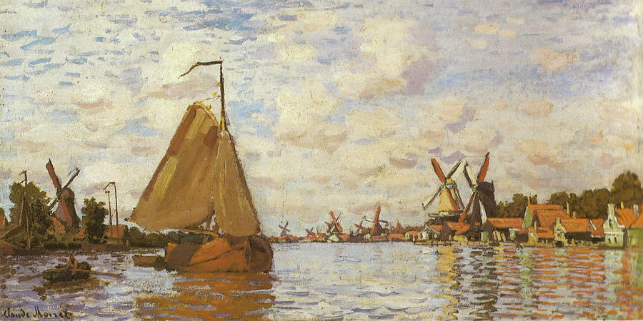 The Zaan At Zaandam 1871 Painting By Claude Monet Pixels   The Zaan At Zaandam 1871 Claude Monet 