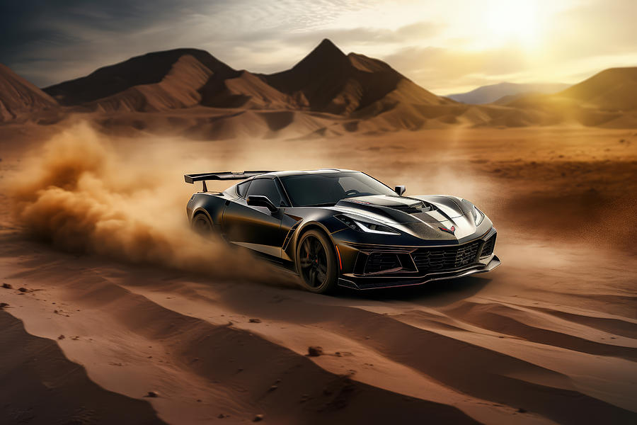  The ZR1 in a Sun-Drenched Dream Painting by Lourry Legarde