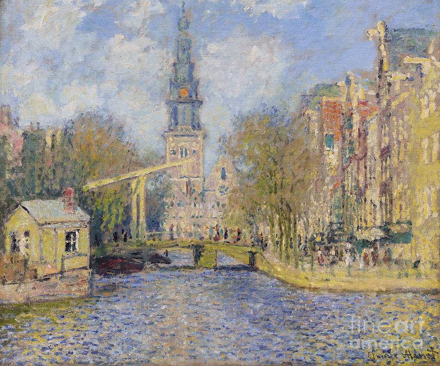 Claude Monet Painting - The Zuiderkerk, Amsterdam - Monet by Claude Monet