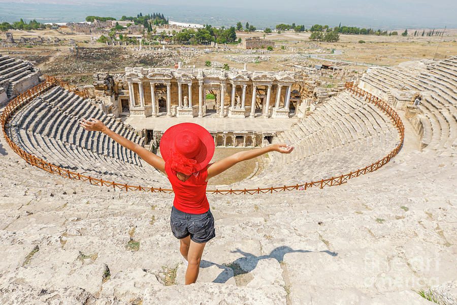 Theater of Hierapolis archaeological site in Turkey Digital Art by Benny Marty