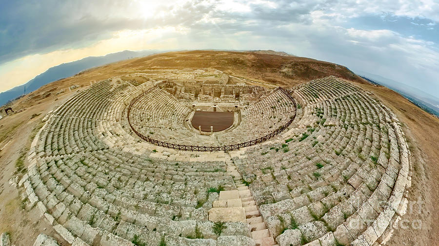 Theater of Laodicea on the Lycus in Turkey Digital Art by Benny Marty