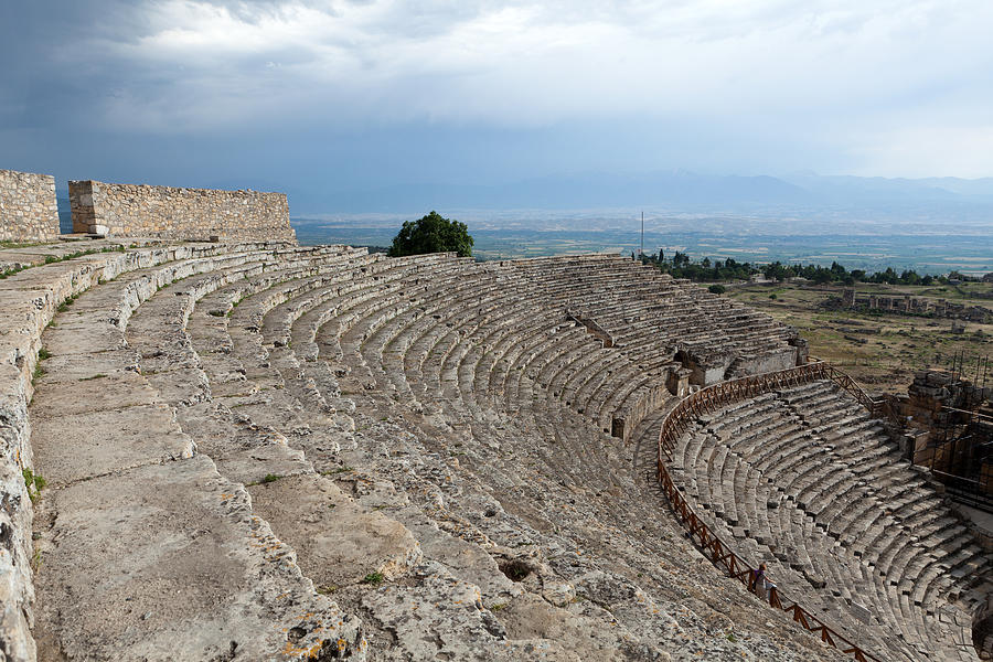 Theater ruins in Hieropolis, Pamukkale Photograph by Wjarek