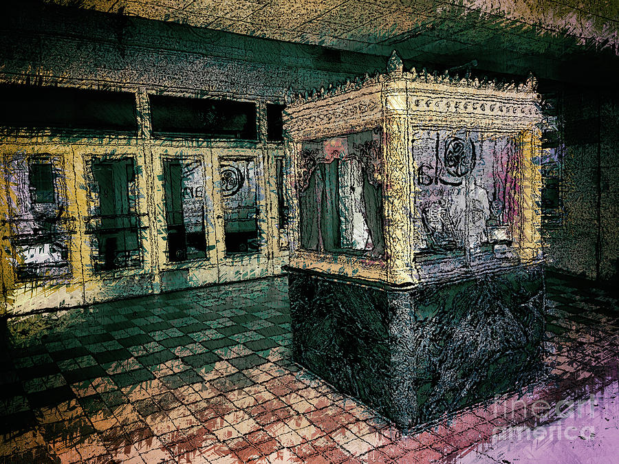Theater Ticket Booth Digital Art by Phil Perkins