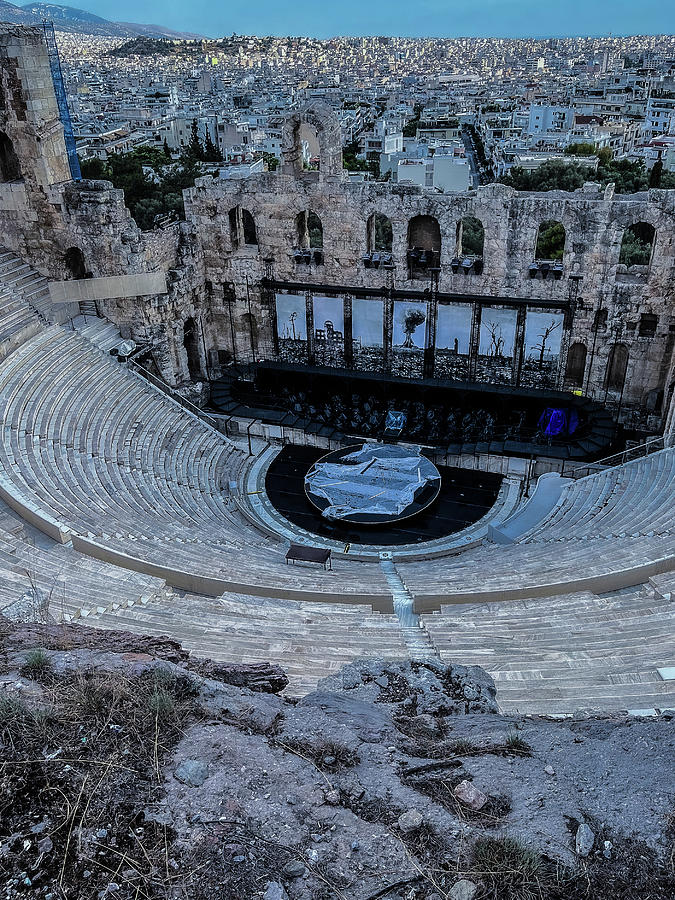 Greek Photograph - Theatre of Dionysos by Shelly John