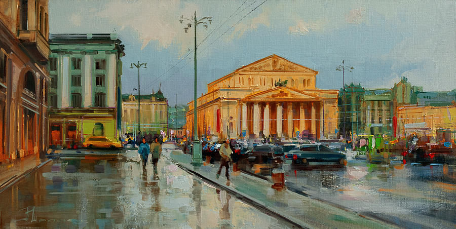 Theatrical Weather. Theatre Square Painting