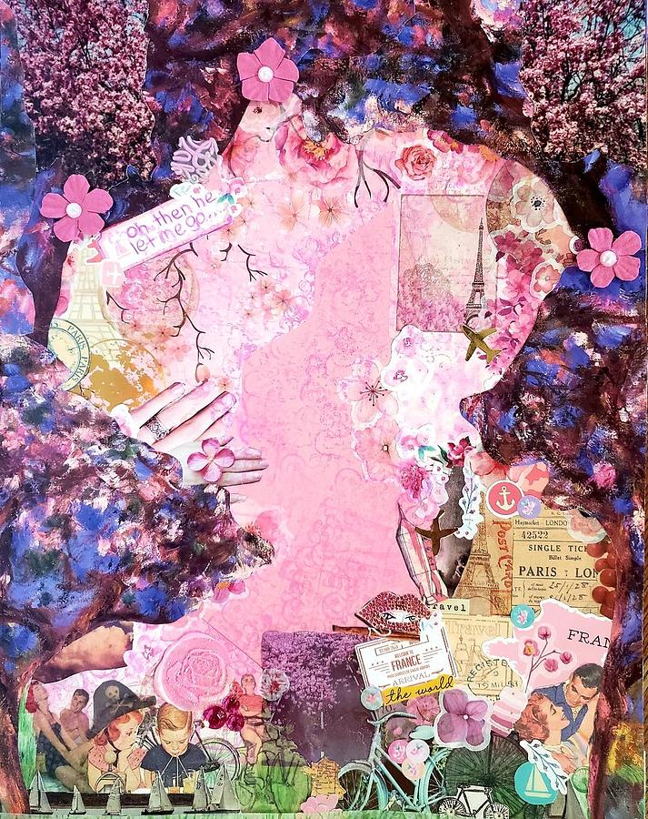 Stamp Mixed Media - Then He Let Me Go by Merritt Glover