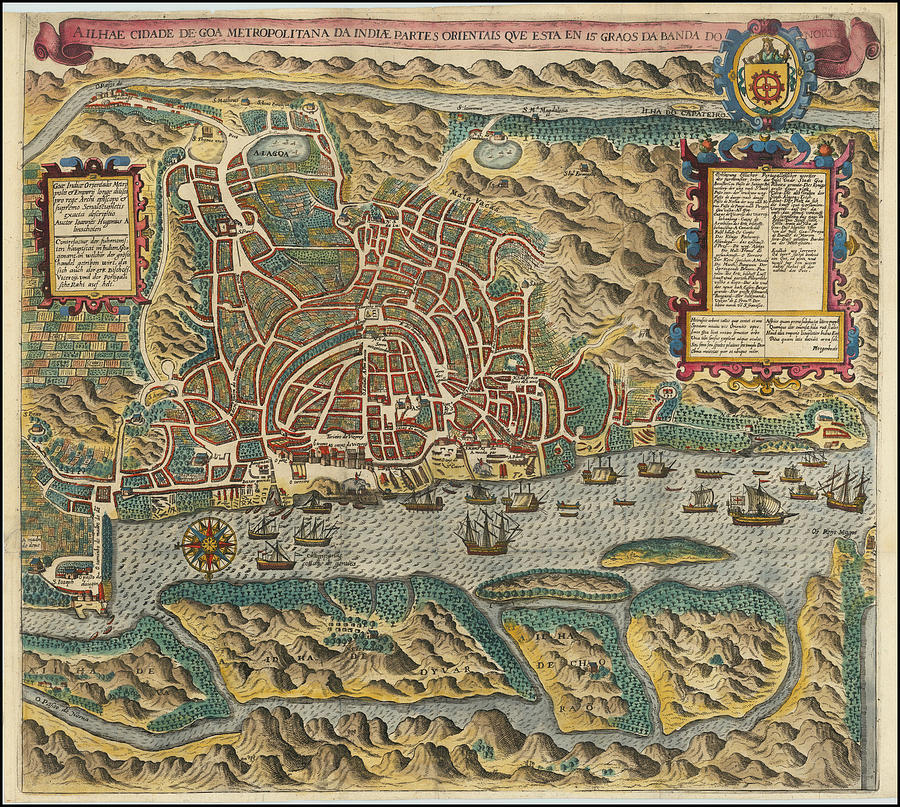 Theodor De Bry Title Ailhae Cidade de Goa Metropolitana da Indiae ...