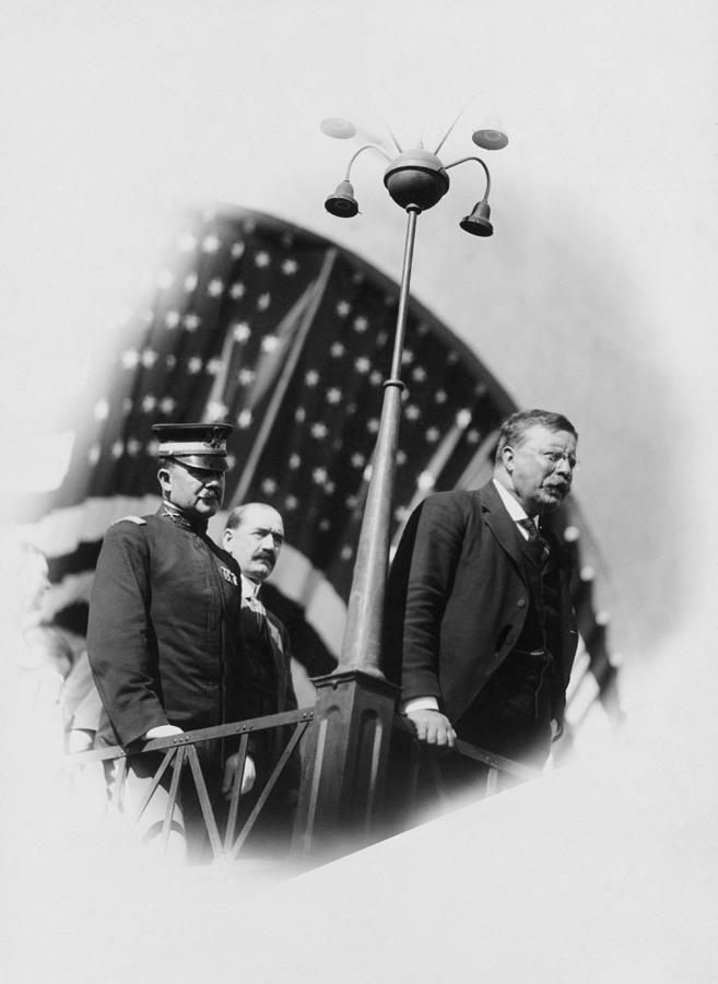 Theodore Roosevelt Speaking From A Platform - 1911 Photograph by War Is Hell Store