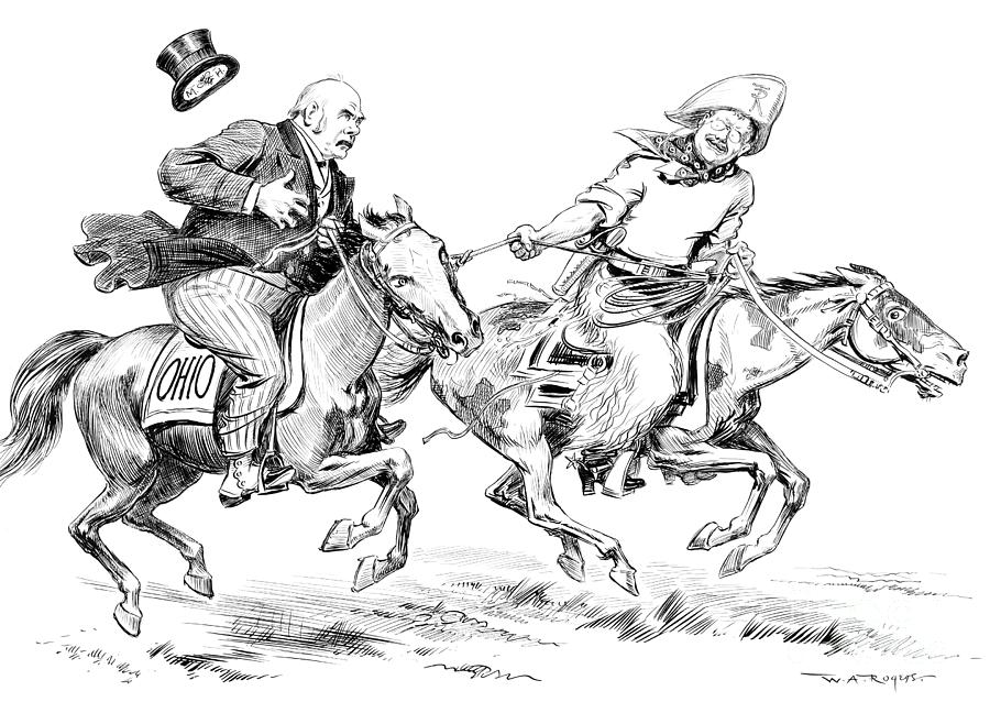 Theodore Roosevelt Drawing by William A Rogers