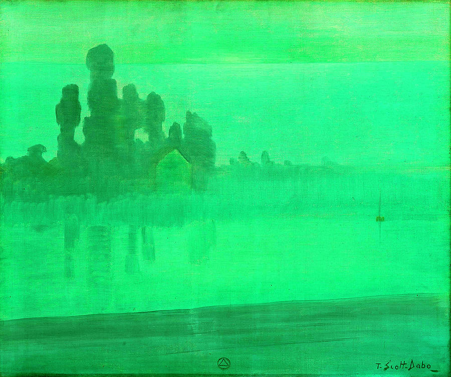 Theodore Scott Dabo The River Seine Ca 1905 Painting
