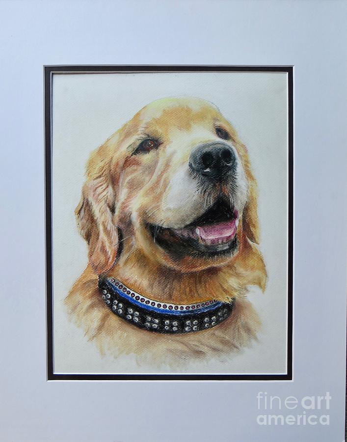Therapy Dog Painting by Karol Wyckoff