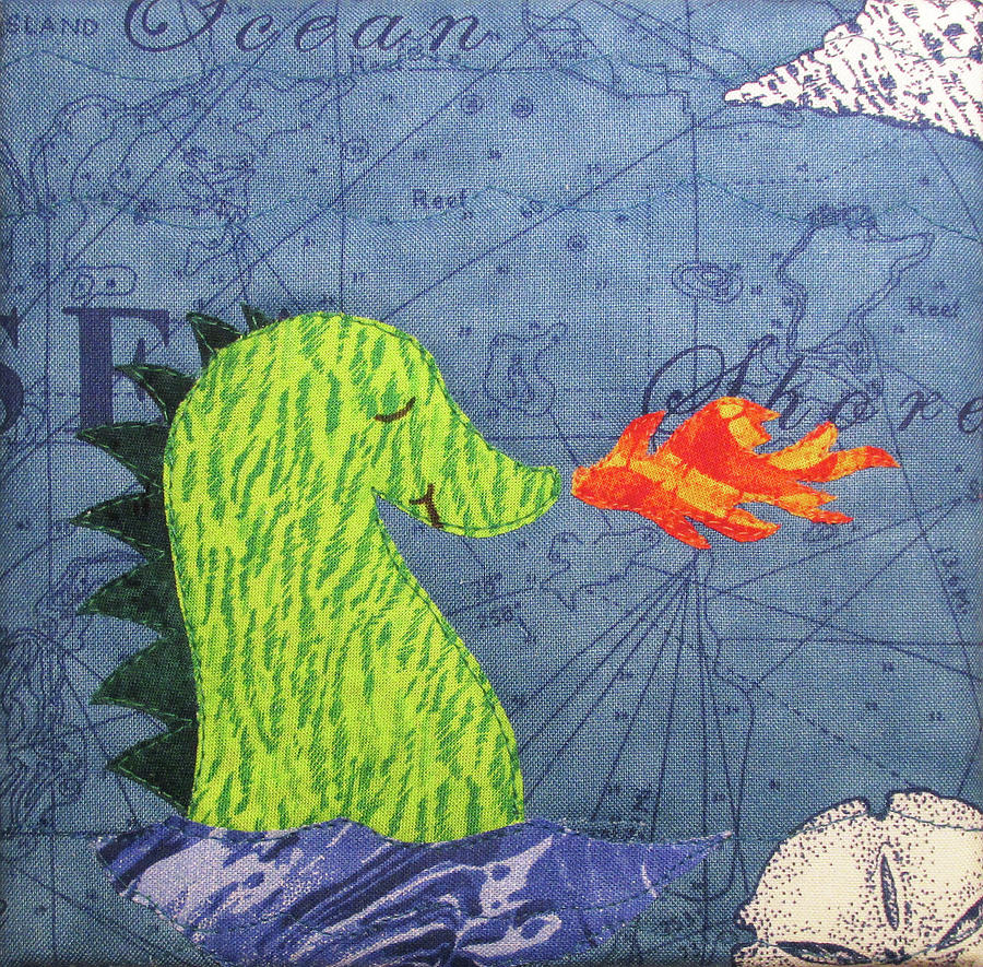 There Be Dragons Tapestry - Textile by Pam Geisel