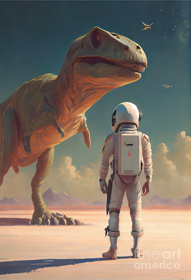 Space Painting - There Is Dino  by N Akkash