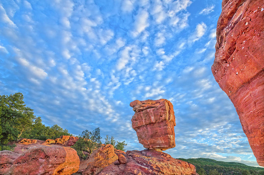 There Is No Spirit Wounded So Deeply That Love Cannot Heal. Balanced Rock, Garden Of The Gods Photograph by Bijan Pirnia