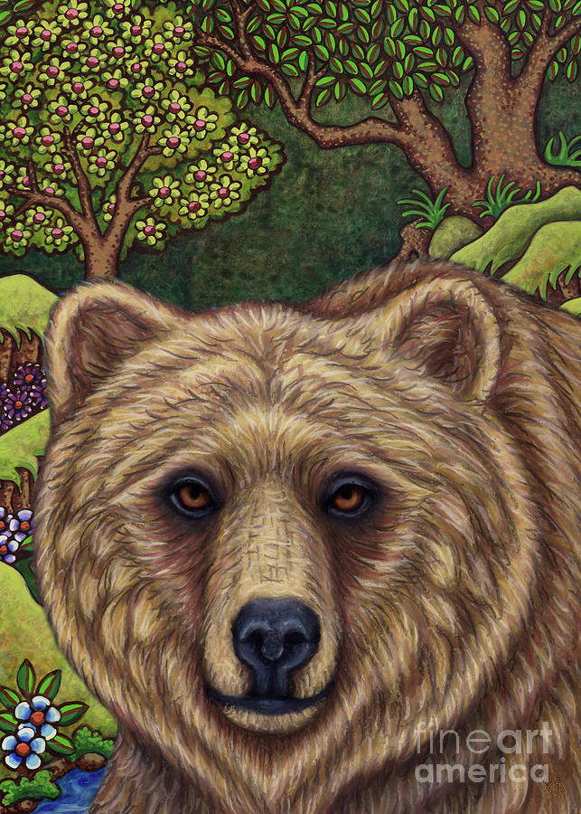 There Once Was A Bear Painting by Amy E Fraser