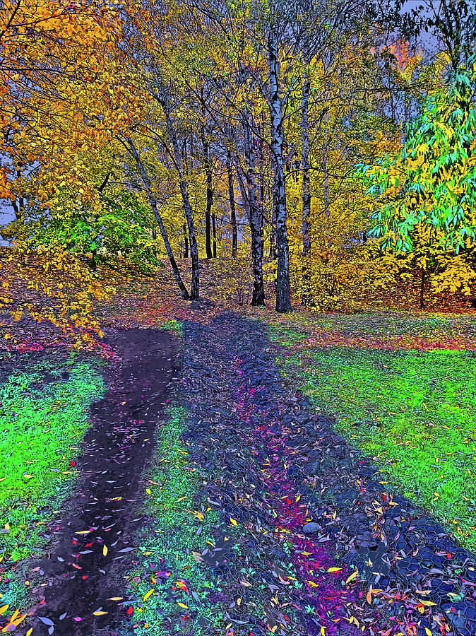 Theres A Fork In The Road Just Ahead. Digital Art