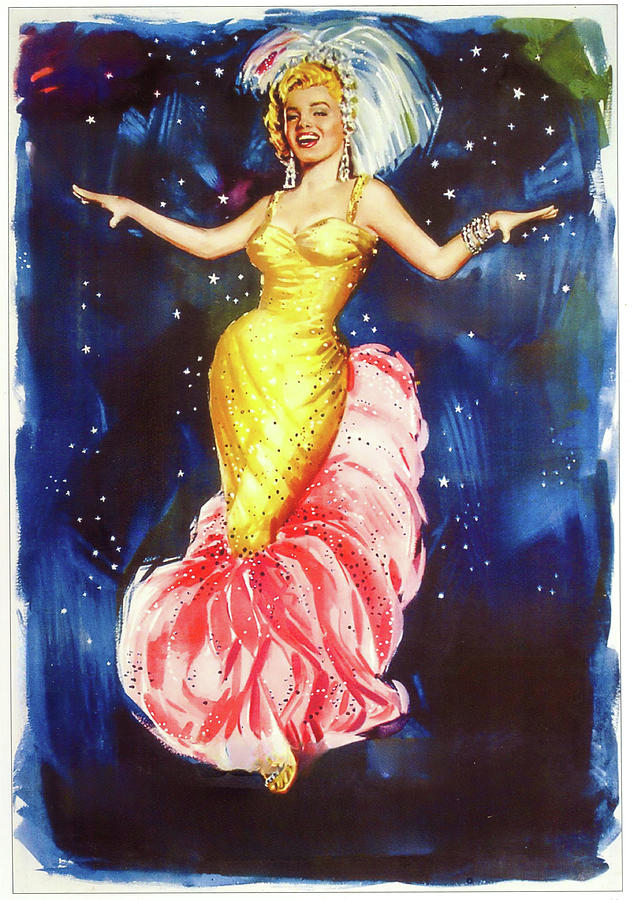 Marilyn Monroe Painting - Theres No Business Like Show Business, 1954, movie poster painting by Jano by Movie World Posters