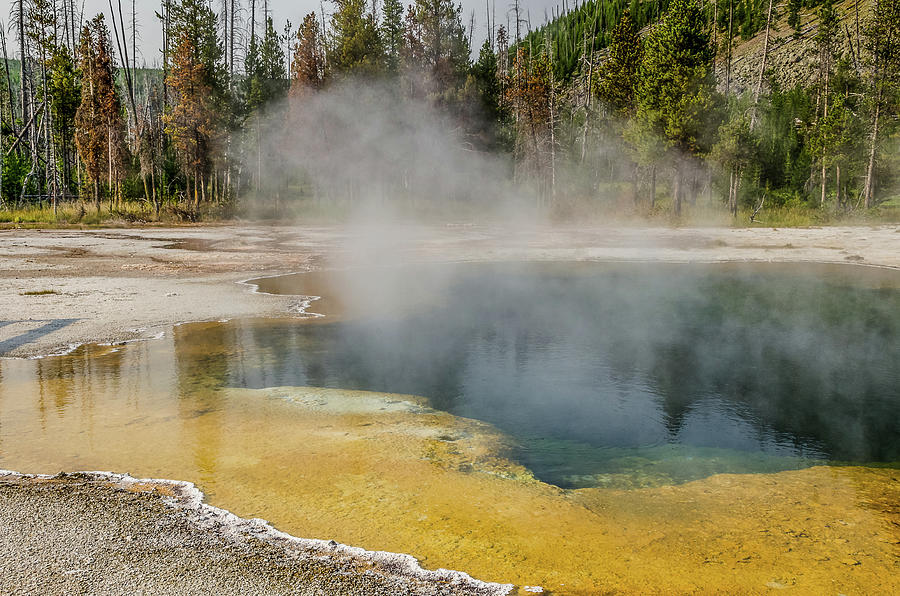Thermal Pool At West Thumb Photograph by Yeates Photography