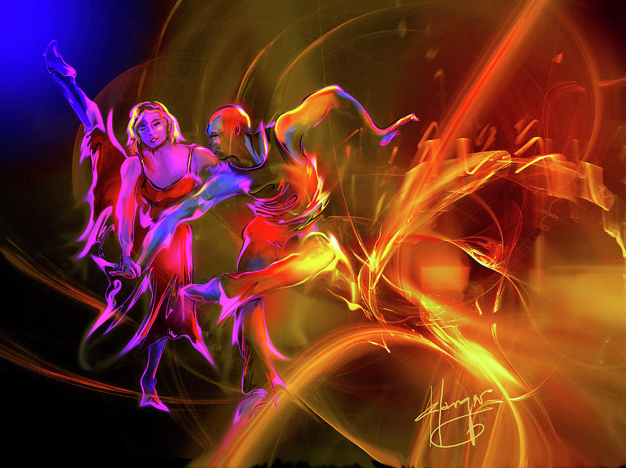 Thermonuclear Ballet Painting by DC Langer