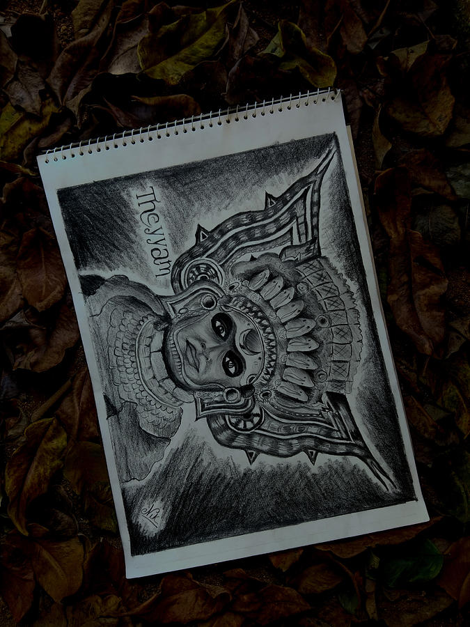 Jumana art blog Theyyam Drawing