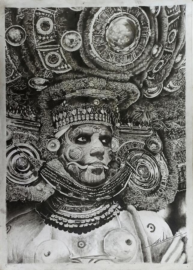 Theyyam Drawing by Nikhil Joseph  Pixels